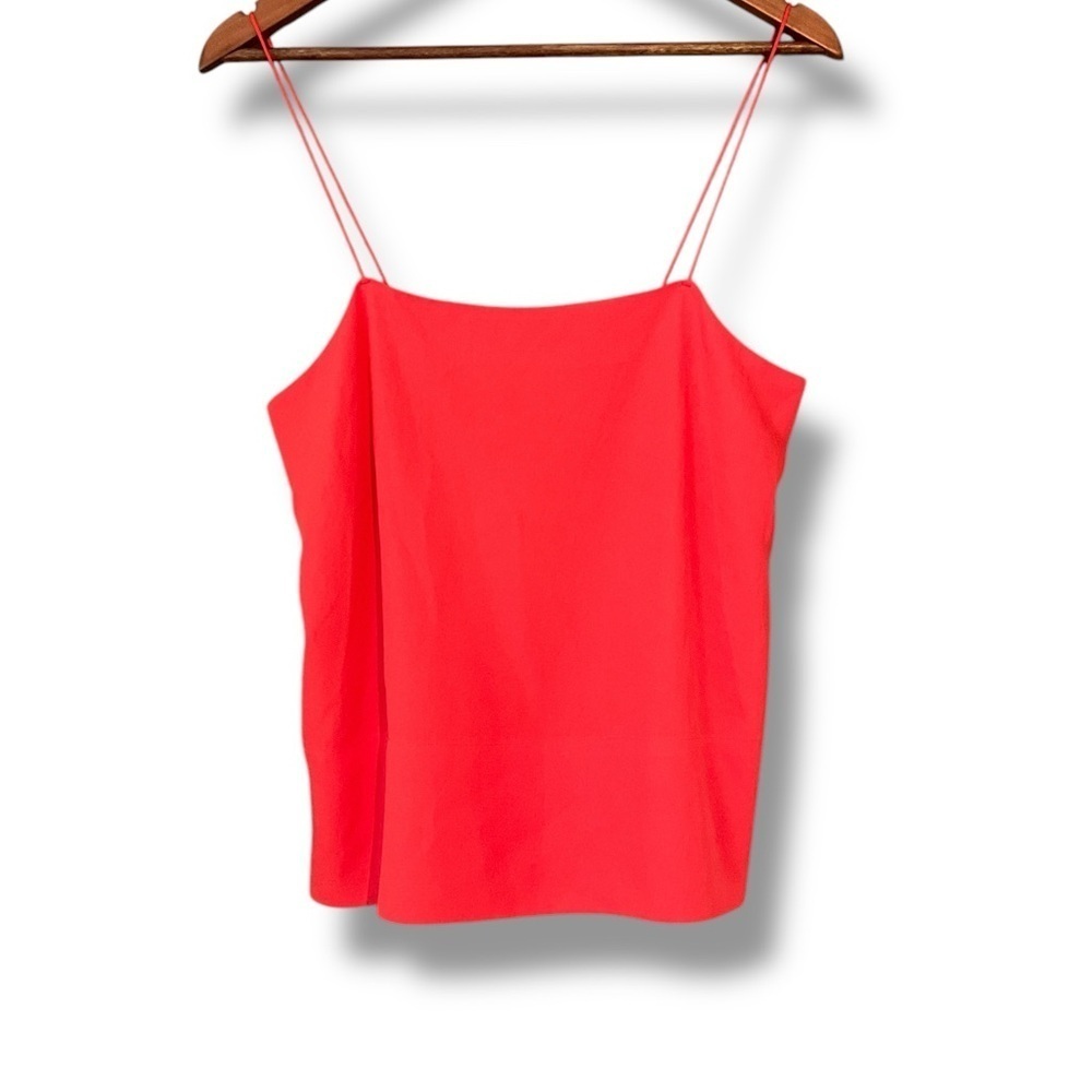 Everlane Red Square Neck Lined Split Hem Camisole Top Size 6